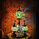 Turkish Restaurant Glass Table Lamp with Brozne Metal Base Colorful Handmade Desktop Lamp (WH-VTB-20) manufacturer