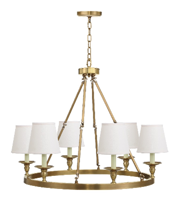 Modern Copper Chandelier Round Body with Antique Brass Crystal Chandelier (WH-PC-12)