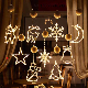 LED Sucker Light Elk Bell Party Window Battery Light Festival Decoration String manufacturer